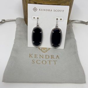 Kendra Scott Elle Black in Silver Hardware